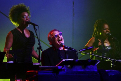 Donald Fagen and the Embassy Brats at Tanglewood. photo by Seth Rogovoy