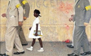 "The Problem We All Live With," Norman Rockwell, 1963. Oil on canvas, 36” x 58”. Illustration for "Look," January 14, 1964. Norman Rockwell Museum Collections. ©NRELC, Niles, IL.