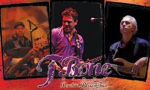 T Bone Daddy: (l-r) drummer Lou Parreault, frontman/guitarist Tyler Fairbank, and new bassist Jeff Link