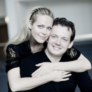 Andris Nelsons and his wife, soprano Kristine Opolais