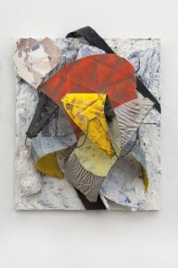 Joseph Montgomery (B. 1979, Northampton, Massachusetts) Image One Hundred Forty Seven, 2011-2012 Oil, pastel, clay, lacquer, resin, sponge, paper, canvas, wax, and steel wire on plastic panel 12 3/4 x 10 1/8 x 5 1/4 inches Courtesy the artist and Laurel Gitlen, New York