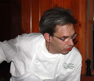 Chef-owner Peter Platt of Old Inn on the Green at Harvest Supper 2012