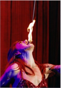 Bindlestiff Stephanie eats fire