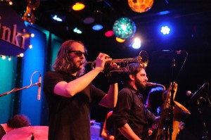 Budos Band horn section (photo Sabina Curti)