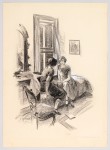 Edward Hopper (1882-1967), “’I’m afraid,’ she said, looking at me straightly now,” 1924 Story illustration for “Shady” by Eva Moore Adams, “Scribner’s Magazine 76” (December 1924): 627. Conte and white paint on illustration board. 30” x 21 3/4”. Whitney Museum of American Art, Bequest of Josephine N. Hopper.