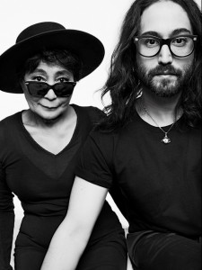 Yoko Ono with an increasingly John-like-looking Sean Lennon