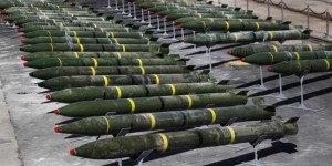 Hamas-owned rockets in Gaza ready to be launched against civilian population centers in Israel
