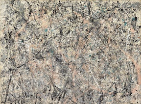 Jackson Pollock (American, 1912–1956), Number 1, 1950 (Lavender Mist), 1950. Oil, enamel, and aluminum on canvas, 87 x 118 in. (221 x 299.7 cm). National Gallery of Art, Washington, D.C. Ailsa Mellon Bruce Fund, 1976.37.1   © 2014 The Pollock-Krasner Foundation / Artists Rights Society (ARS), New York