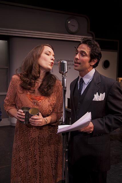 Scene from 'It's a Wonderful Life: A Live Radio Play' at Shakespeare & Co. (photo Kevin Sprague)