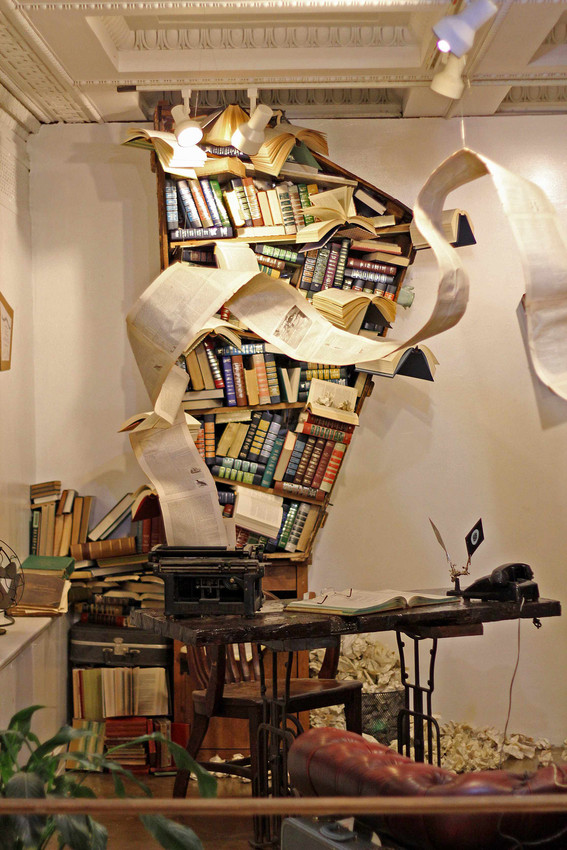 Jena Priebe, Diagnosis, 2012, Permanent installation at The Last Bookstore, Los Angeles, Calif.