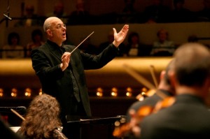 Leon Botstein Conducting ASO (photo Steve Sherman)
