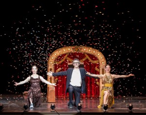 Anna Bass, Ira Glass, and Monica Bill Barnes in 'Three Acts, Two Dancers, One Radio Host' (photo David Bazemore)