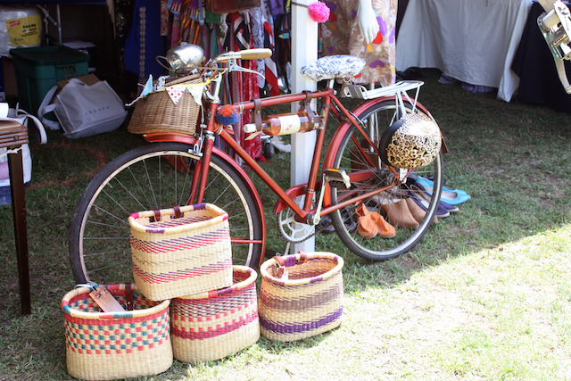 bicycle and baskets