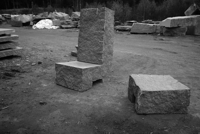 Richard Nonas, Stone Chairs, 2015