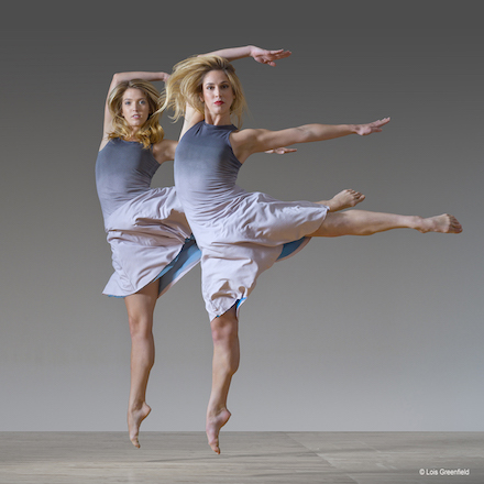 Geena Pacareu and Sarah Braverman of Parsons Dance (photo Lois Greenfield)